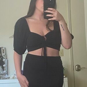 WILD Fable/Target black crop top SIZE: Medium